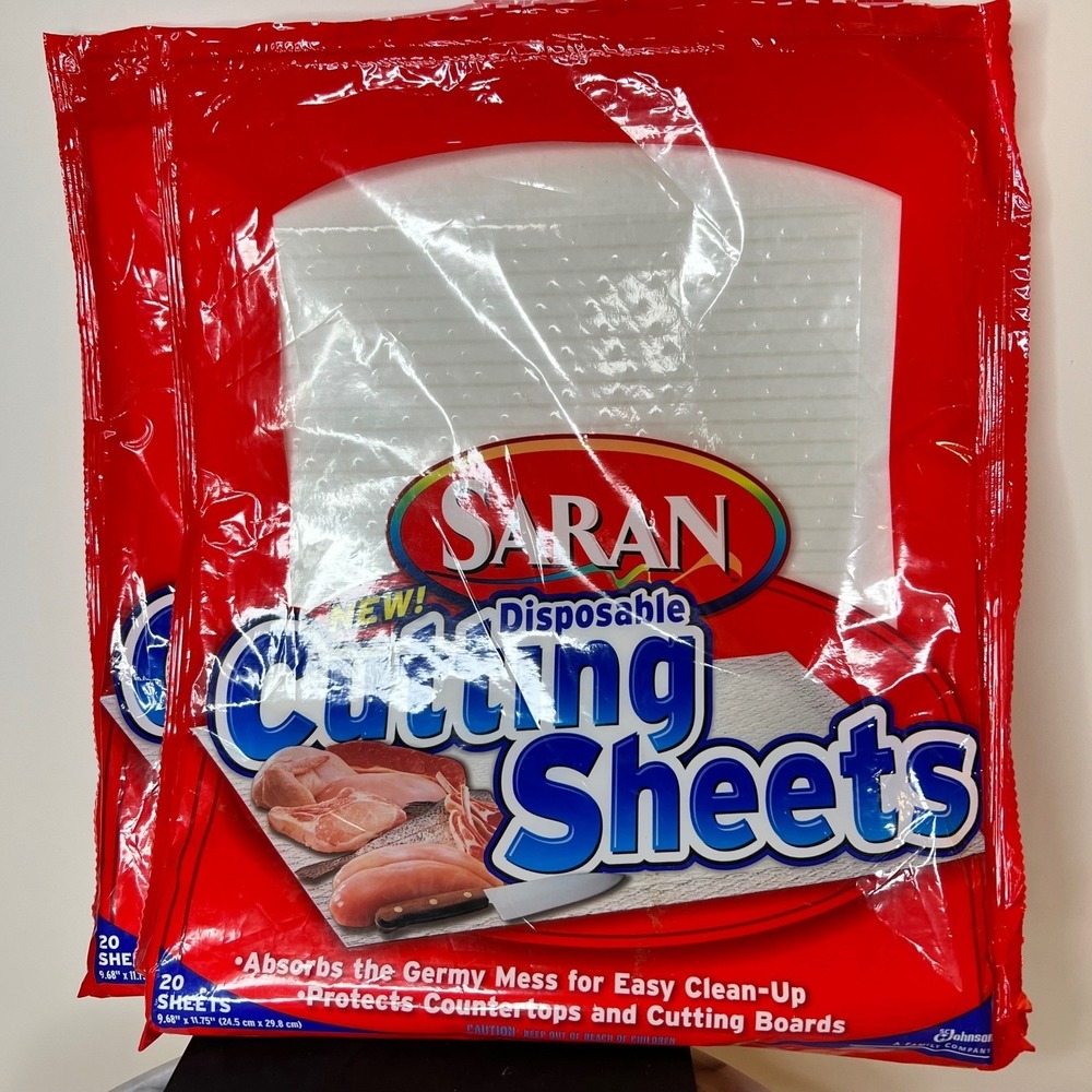Saran Disposable Cutting Sheets 29 Total Absorbent Countertop Protector